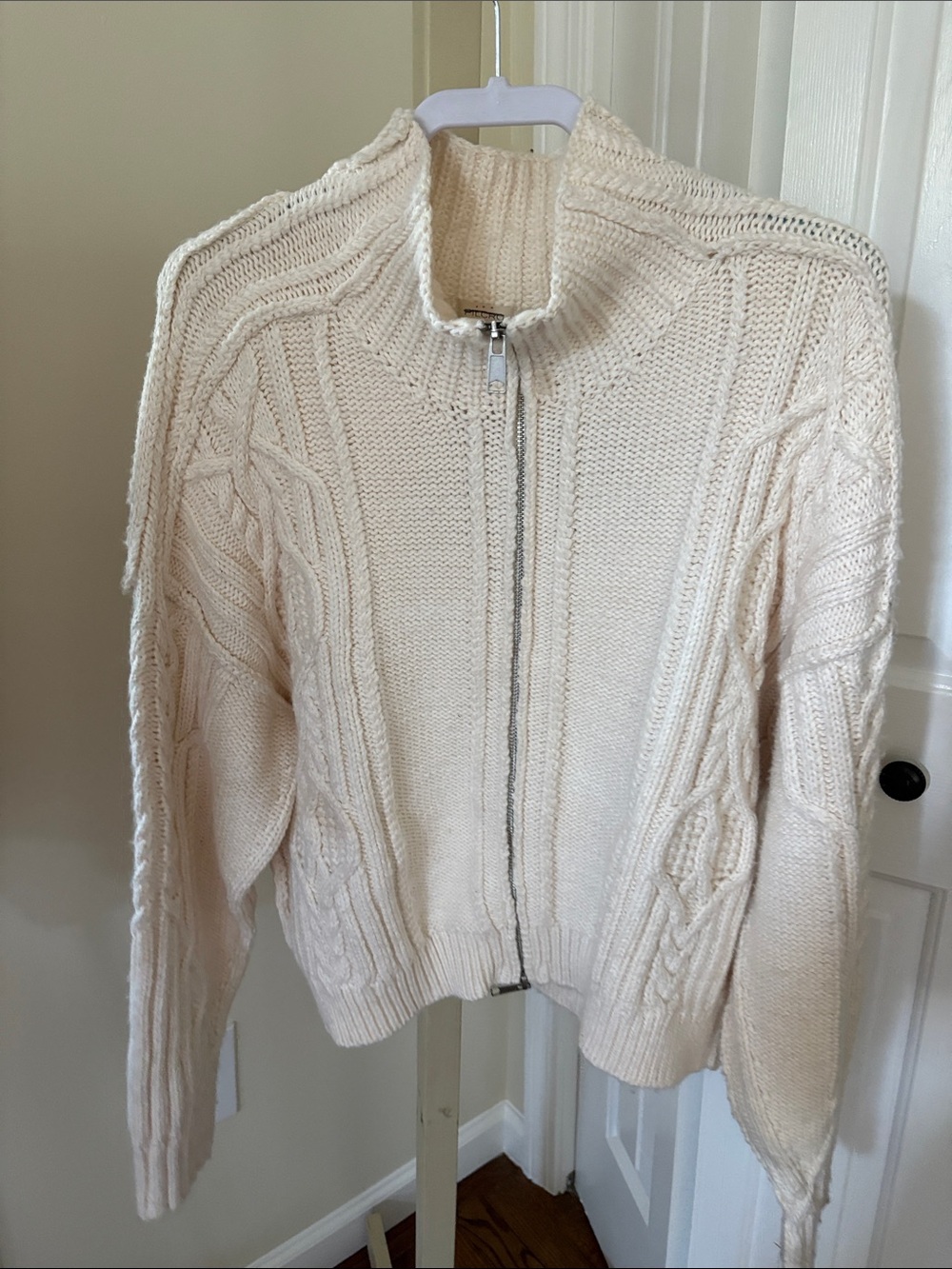 Anthropologie pilcro collared cable knit sweater size large nwot - Picture 7 of 8